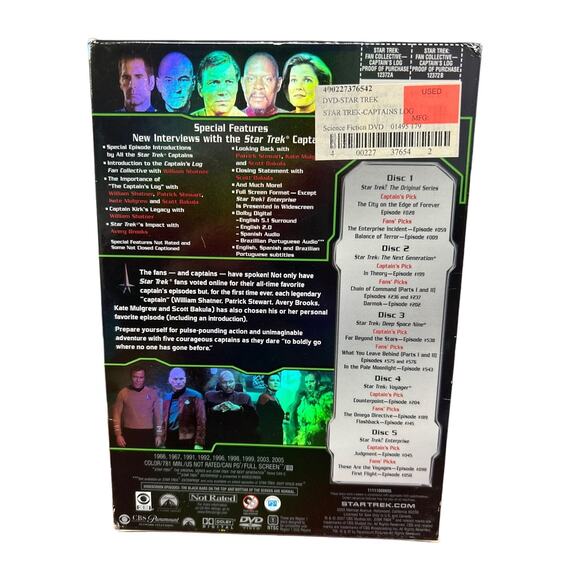 2005 Star Trek TV Series Captain's Log 5 Disc DVD Box Set Collection - Picture 2 of 2